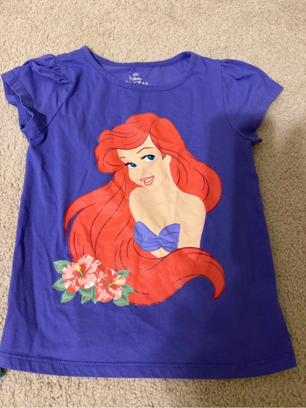 Size 7 Disney Princess Little Mermaid Ariel 5 piece Outfit Set